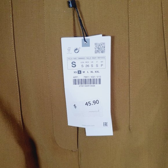 zara nwt high waisted pants size small 7901 / 432 - Picture 4 of 6